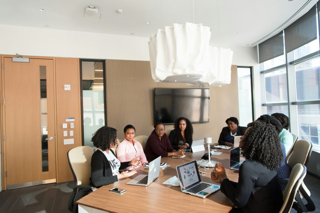 Entrepreneurs attending a business training workshop